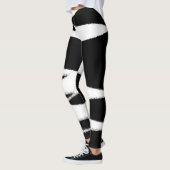 Funky Abstrakt Art Schwarz-weiß Leggings (Links)