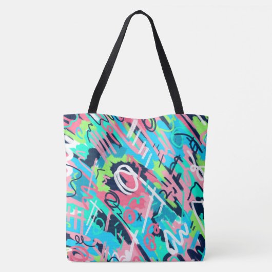 Funky Abstrakt Art Tasche (Rückseite)