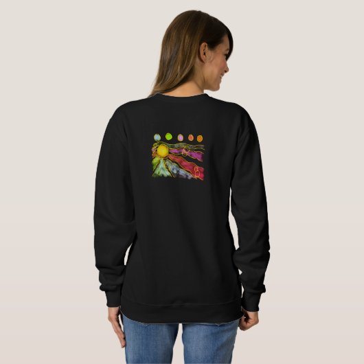 Funky Abstrakt Art to Wear Sweatshirt (Schwarz voll)