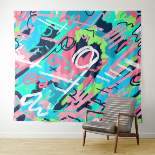 Funky Abstrakt Art Wandteppich (Beispiel (Horizontal))