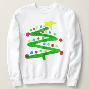 Funky Abstrakt Art Weihnachtsbaum Sweatshirt