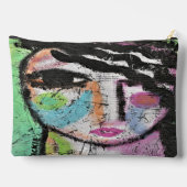 Funky Abstrakt Art Zubehörtasche (Rückseite)