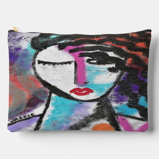 Funky Abstrakt Art Zubehörtasche (Vorderseite)