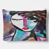 Funky Abstrakt Art Zubehörtasche (Rückseite)