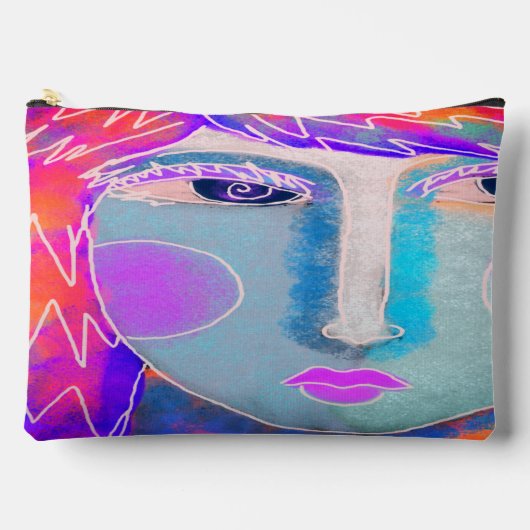 Funky Abstrakt Art Zubehörtasche (Vorderseite)