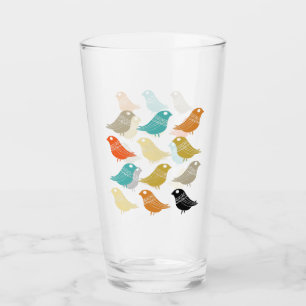Funky Abstrakt Birds Mitte Jahrhundert Moderne Glas
