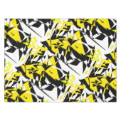 Funky Abstrakt Black Yellow Pattern Tischdecke (Vorderseite (Horizontal))