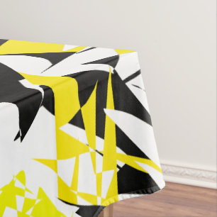 Funky Abstrakt Black Yellow Pattern Tischdecke