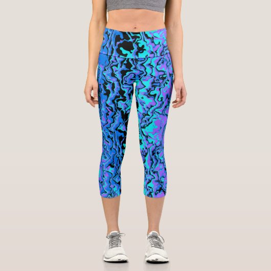 Funky Abstrakt Capri Leggings (Vorderseite)