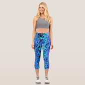 Funky Abstrakt Capri Leggings (Vorderseite)