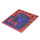 Funky Abstrakt Cat Painting Fliese (Seite)