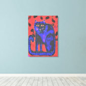 Funky Abstrakt Cat Painting Leinwanddruck (Insitu (Holzboden))