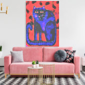 Funky Abstrakt Cat Painting Leinwanddruck (Insitu (Wohnzimmer))