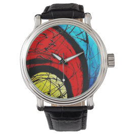 Funky Abstrakt Circles Art Armbanduhr