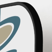 Funky Abstrakt Circles Mid Century Modernes Retro Pickleball Schläger (Linke Seite)