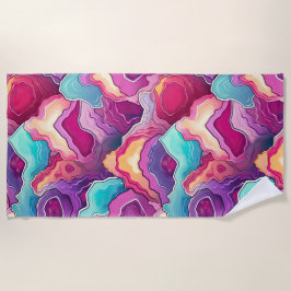 Funky Abstrakt Colorful Pattern Summer Strandtuch