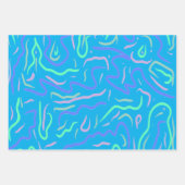 Funky Abstrakt Digital Art Geschenkpapier Set (Vorderseite 3)
