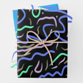 Funky Abstrakt Digital Art Geschenkpapier Set (Beispiel)