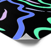 Funky Abstrakt Digital Art Poster (Ecke)
