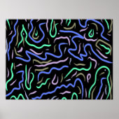 Funky Abstrakt Digital Art Poster (Vorne)