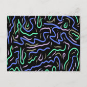 Funky Abstrakt Digital Art Postkarte (Vorderseite)