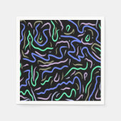 Funky Abstrakt Digital Art Serviette (Vorderseite)