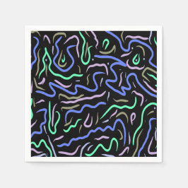 Funky Abstrakt Digital Art Serviette