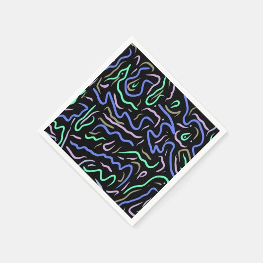 Funky Abstrakt Digital Art Serviette (Ecke)