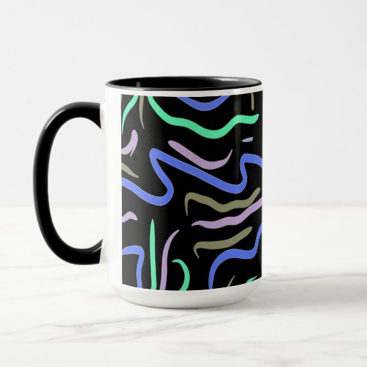 Funky Abstrakt Digital Art Tasse (Links)