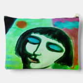 Funky Abstrakt Digital Art Zubehörtasche (Rückseite)