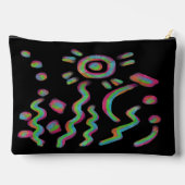 Funky Abstrakt Digital Art Zubehörtasche (Rückseite)