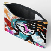 Funky Abstrakt Digital Painting Zubehörtasche (Offen)