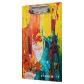 Funky Abstrakt Expressionismus Colorful Klemmbrett (Links)