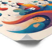 Funky Abstrakt-farbenfrohe Posters für moderne Kun Poster (Ecke)