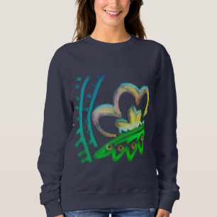 Funky Abstrakt Floral Art to Wear Sweatshirt