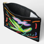 Funky Abstrakt Floral Art Zubehörtasche (Offen)