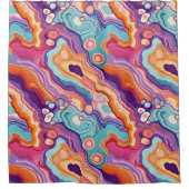 Funky Abstrakt Geode Agate Pattern Bad Duschvorhang (Vorderseite)