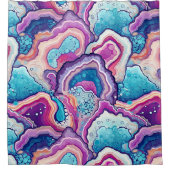 Funky Abstrakt Geode Agate Pattern Bad Duschvorhang (Vorderseite)