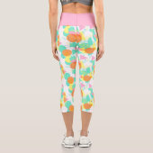 Funky Abstrakt Geometric Angesagt 50er Art Pattern Capri Leggings (Rückseite)