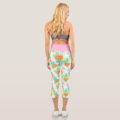 Funky Abstrakt Geometric Angesagt 50er Art Pattern Capri Leggings (Rückseite)