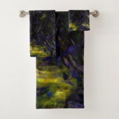 Funky Abstrakt Glass Art Colour Splash Modernes Gl Badhandtuch Set (Insitu)