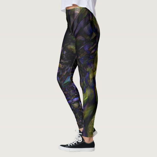 Funky Abstrakt Glass Art Colour Splash Modernes Gl Leggings (Links)