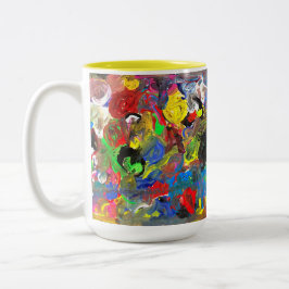 Funky Abstrakt Joyful Colorful Zweifarbige Tasse