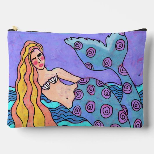 Funky Abstrakt Mermaid Art Zubehörtasche (Vorderseite)