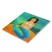 Funky Abstrakt Mermaid Painting Fliese (Seite)