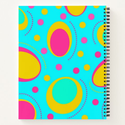 Funky Abstrakt Pattern Notebook Notizblock (Rückseite)