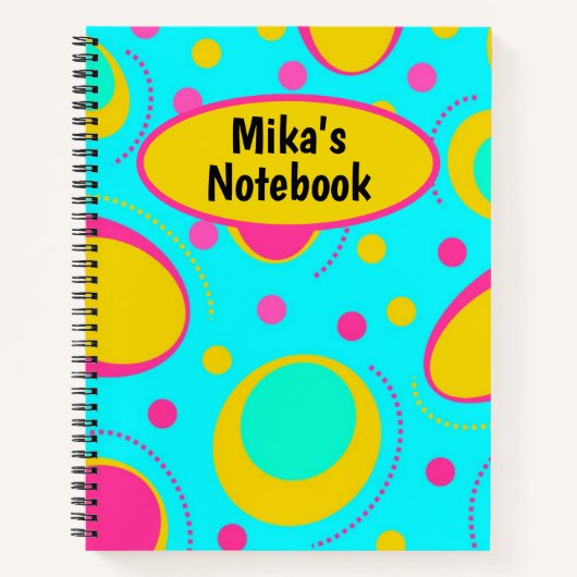 Funky Abstrakt Pattern Notebook Notizblock (Vorderseite)