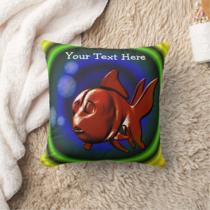 Funky Abstrakt Red Goldfish Personalisiert Kissen
