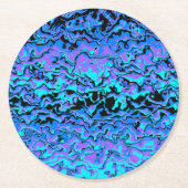 Funky Abstrakt Runder Pappuntersetzer (Vorderseite)