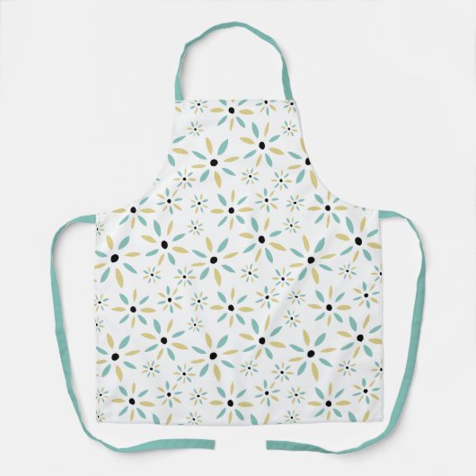 Funky Abstrakt Scandinavian Retro Blume Schürze (Vorderseite)
